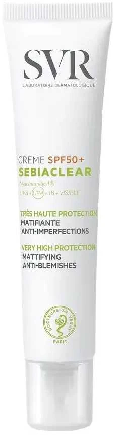 Svr Sebiaclear kremas nuo aknės mišriai ir riebiai odai Spf50 40ml