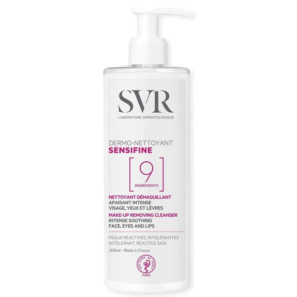 SVR Dermo-Nettoyant cleanser Sensifine nenuplaunamas makiažo valiklis itin jautriai veido odai,, 400 ml