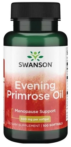 Nakvišų aliejus Evening Primrose, Swanson, 500mg, 100 kapsulių