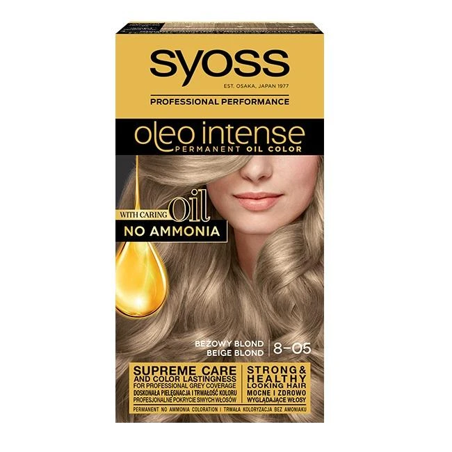 Syoss Oleo Intense 8-05 smėlio blondinės spalvos dažai