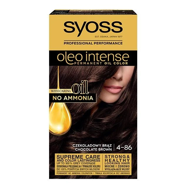 Syoss Oleo Intense šokoladinio rudo atspalvio dažai 4-86