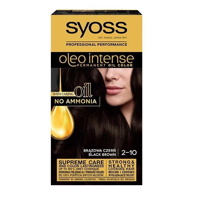 Syoss Oleo Intense 2-10 Black Brown plaukų dažai