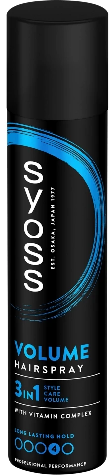 Syoss Volume Lift Hairspray purškiamas lakas, suteikiantis plaukams Extra Strong apimties, 300 ml