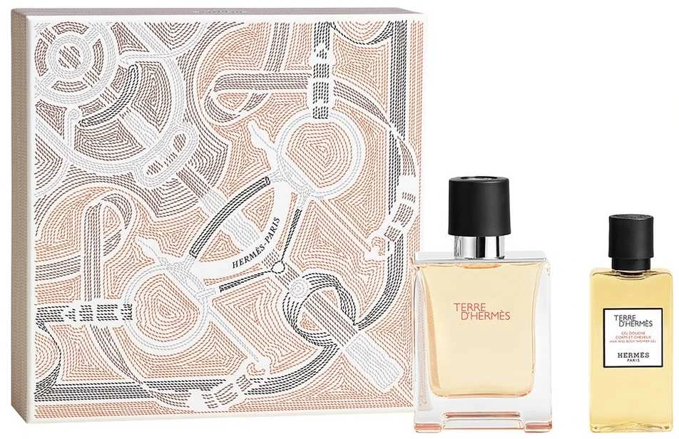 Hermès Hermes Terre Dhermes Eau De Toilette Pour Homme 50ml Purškiklis Gel De Baño 40ml