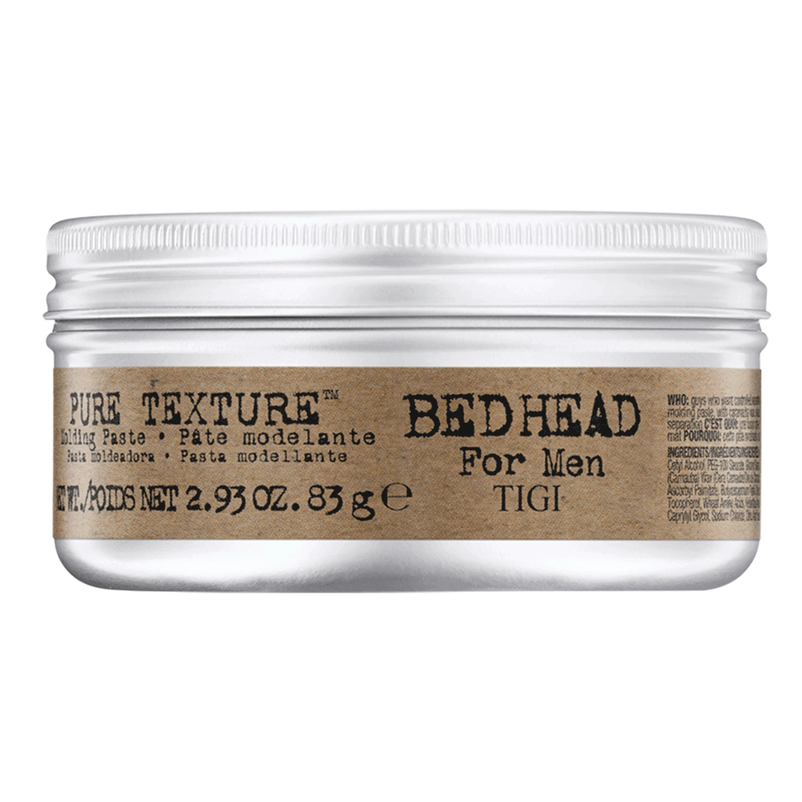 TIGI Bed Head B for Men Pure Texture Molding Paste plaukų modeliavimo pasta vyrams, 83 g
