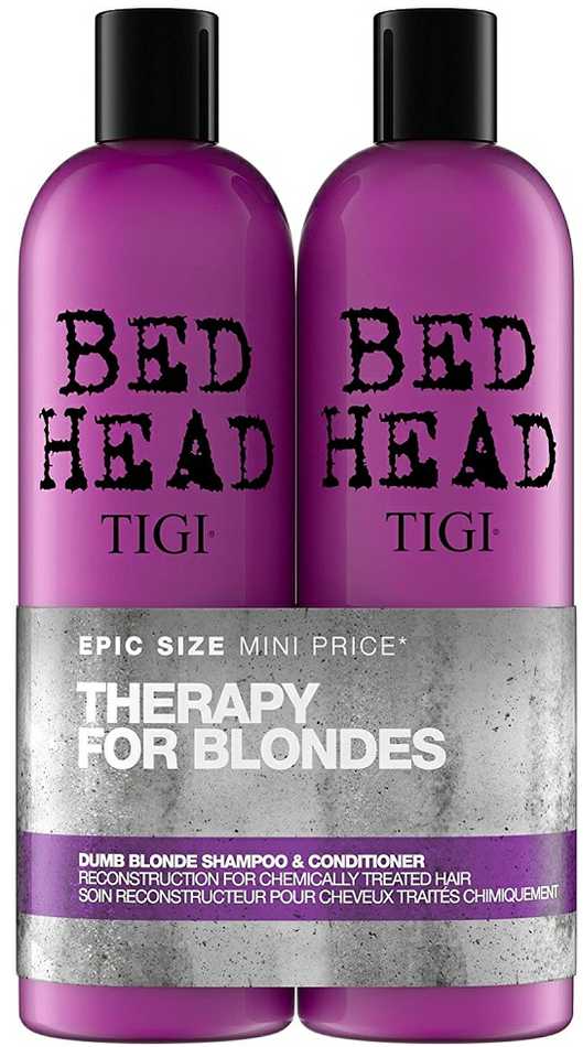 Tigi Bed Head Lova galva Blondinė Duo Kit - Kasetė pažeistiems blondiniams plaukams - 1500 ml