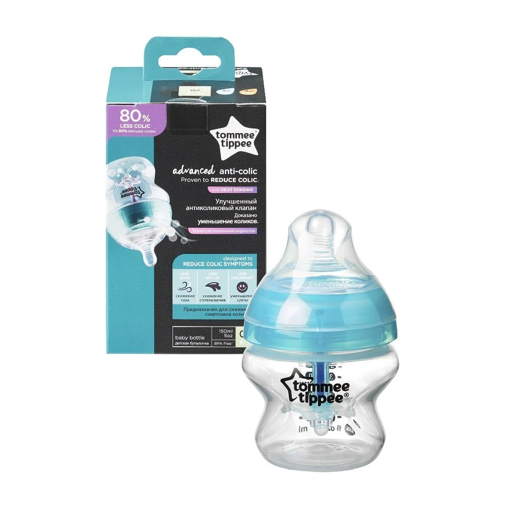 TOMMEE TIPPEE buteliukas ANTI-COLIC, 150 ml, 42240575