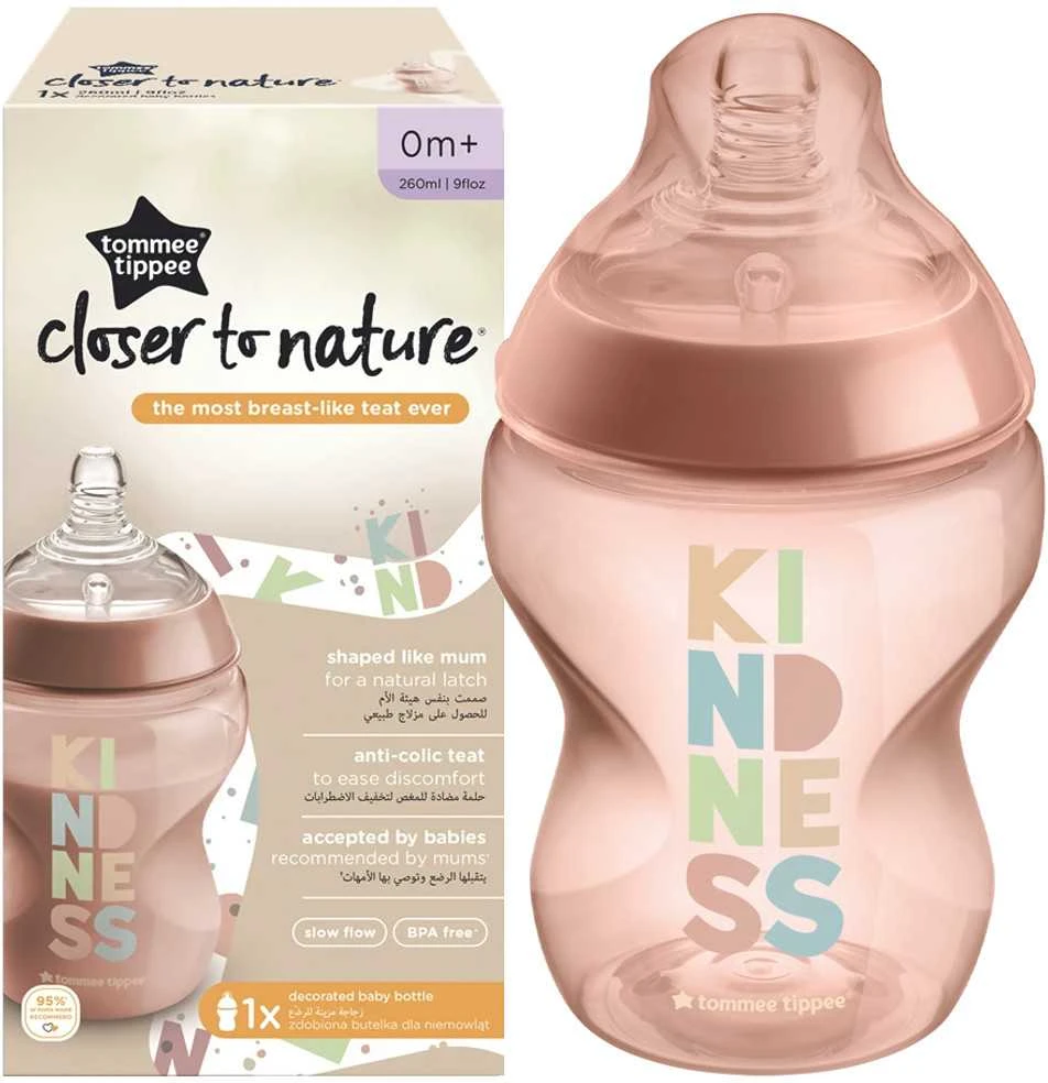 Tommee Tippee 260ml buteliukas su užrašu KINDNESS
