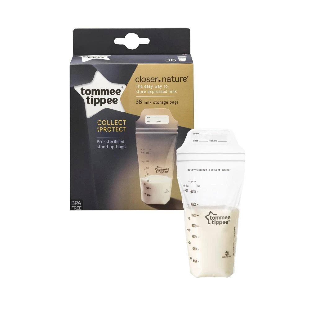 TOMMEE TIPPEE maišeliai pienui laikyti, 36 vnt., 42302242