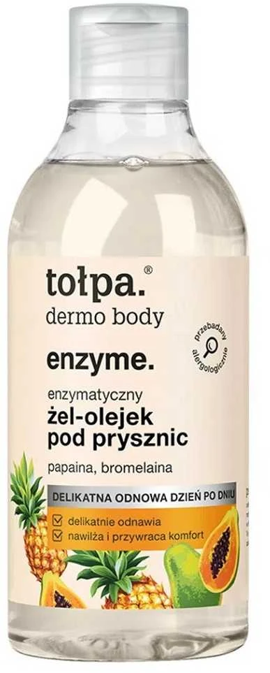 TOŁPA Dermo Body Enzyme švelni fermentinė dušo želė-aliejukas 300 ml