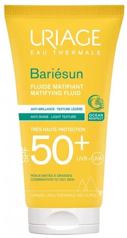 Uriage Bariesun Matting Fluid SPF 50+ matizuojantis apsauginis fluidas riebiai ir riebiai odai, 50 ml