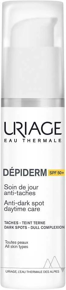 "Uriage" Odos kremas nuo pigmentinių dėmių SPF 50+ "Depiderm" (dieninė priežiūra nuo tamsių dėmių) 30 ml