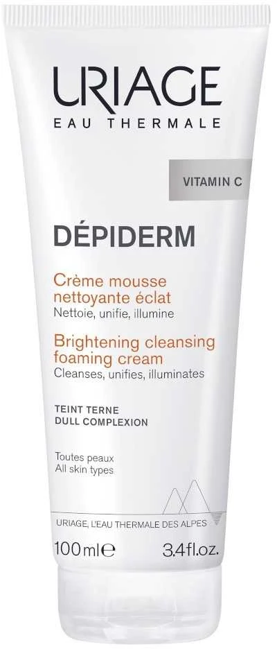 Uriage Dépiderm Brightening Cleansing Foaming Kreminis šviesinančios valomosios putos papilkėjusiai veido odai, 100 ml
