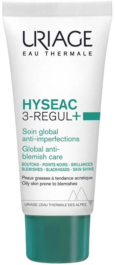 Uriage Hyseac 3 Regul+. Spuogai, inkštirai. Salicilo rūgštis/AHA 40 ml