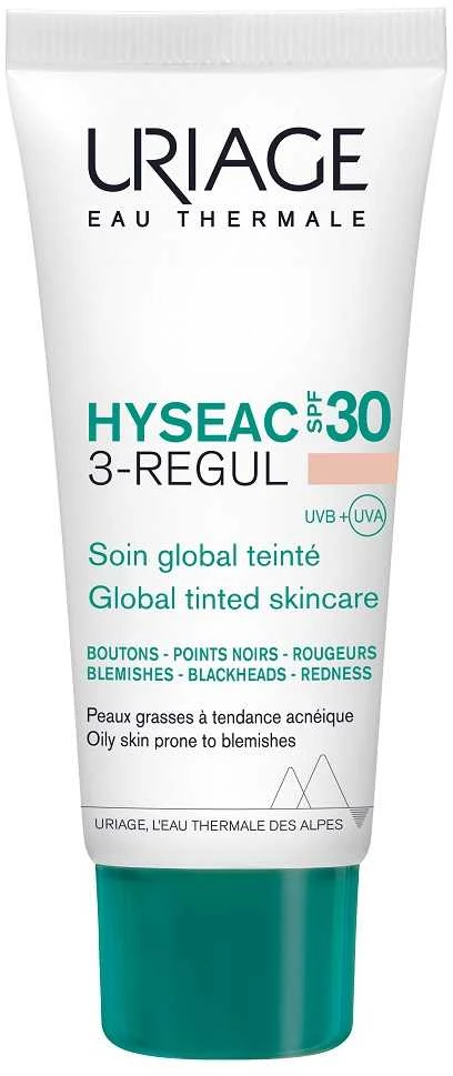 Uriage Hyséac 3-Regul Global Tinted SPF 30 veido kremas, 30 ml