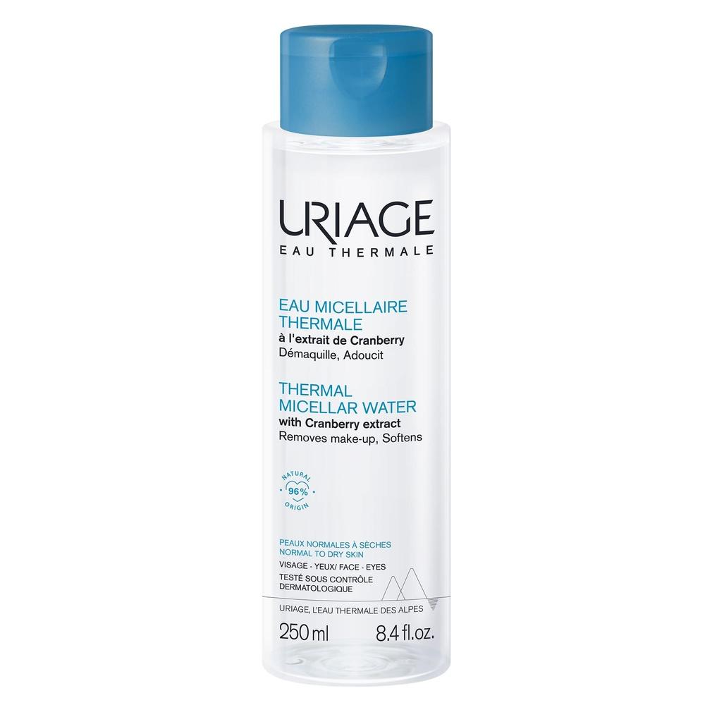 Uriage Thermal Micellar Vanduo micelinis vanduo su spanguolių ekstraktu normaliai ir sausai odai 250ml