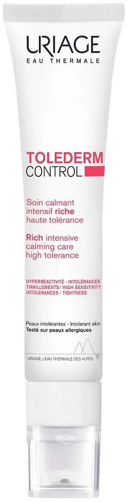 Uriage Tolederm Control Rich Soothing Care veido kremas jautriai odai, 40 ml