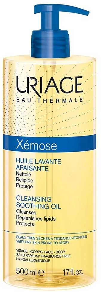 Uriage Xemose Cleansing Oil valomasis aliejus sausai odai veidui ir kūnui, 500 ml