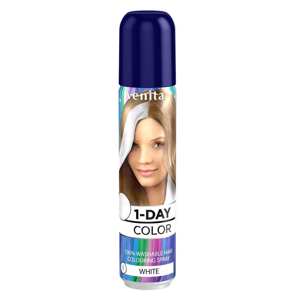 Venita 1-Day Color dažantis plaukų purškiklis Baltas 50ml