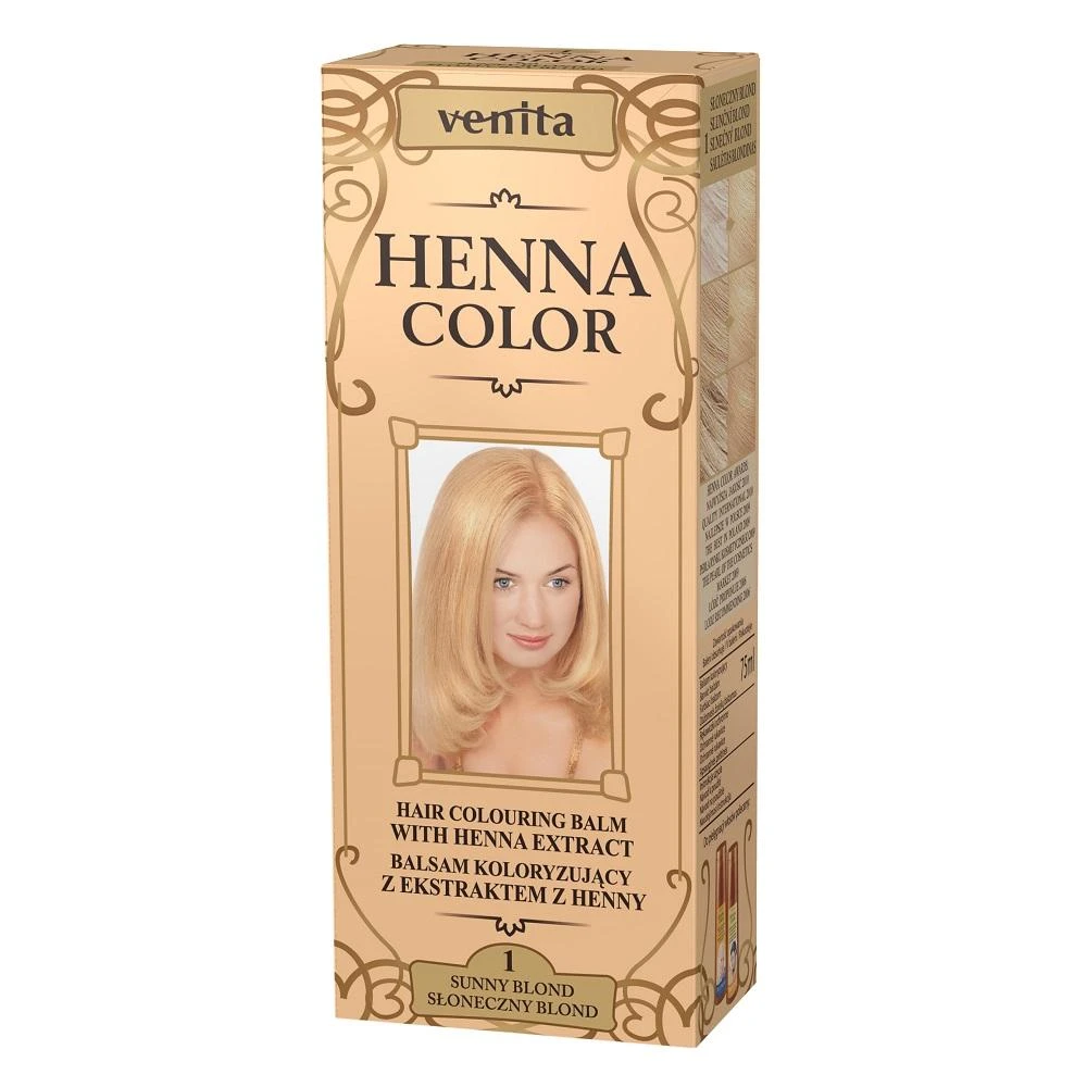 Venita Henna Color - Žolelių balzamai 1 Sunny Skirtas šviesiems plaukams, 75 ml