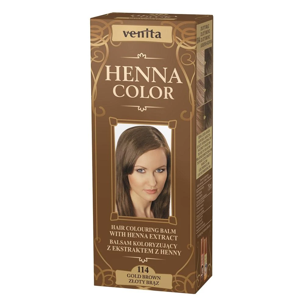 Venita Henna Color - Žolelių balzamai 114 Auksinis Brown, 75 ml
