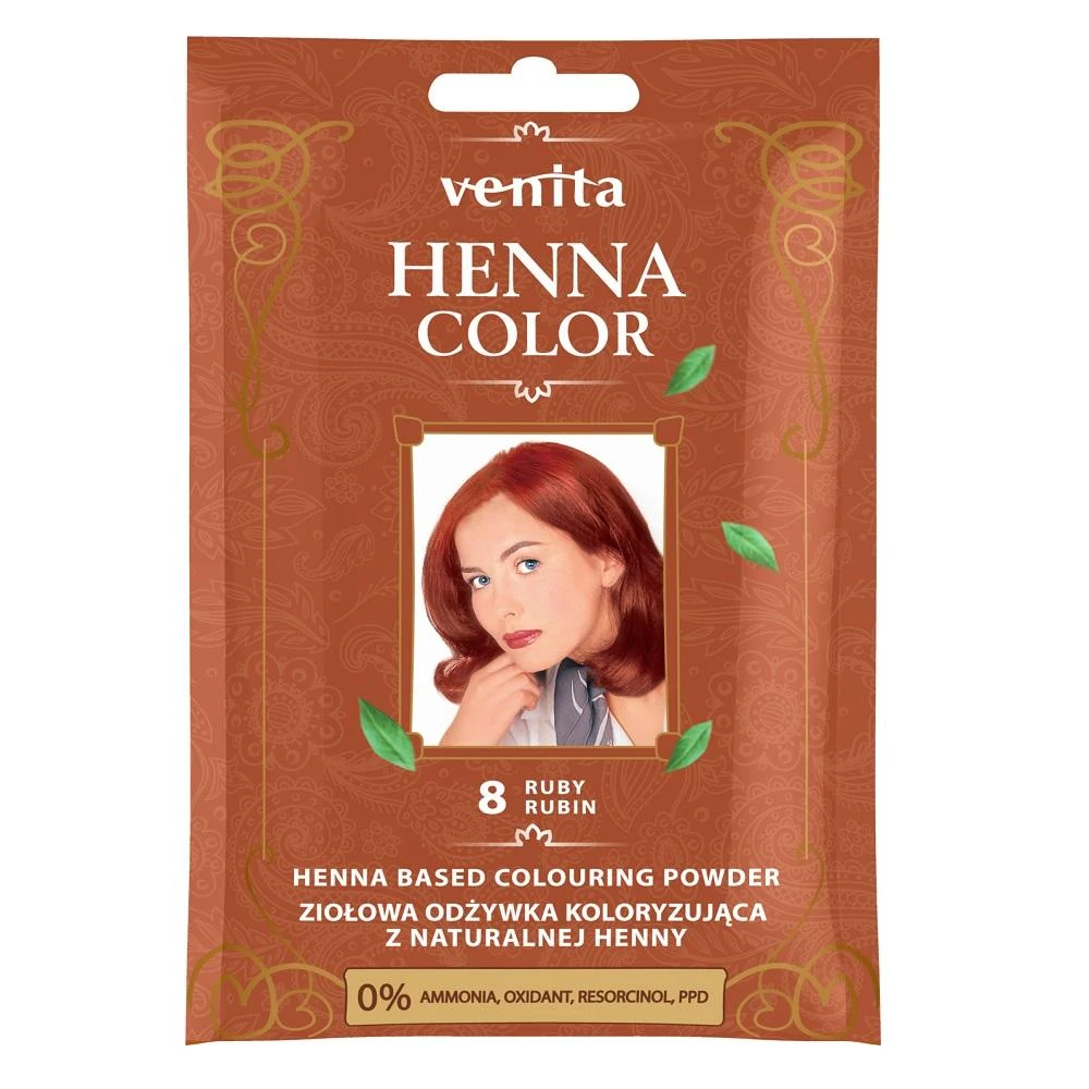 Venita Henna Color - Žolelių kondicionieriai 8 Rubin, 30 g