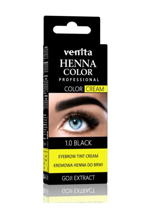 Venita Professional Henna Color Kreminis 1.0 Juodas, 30 g