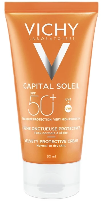 Vichy Idéal Soleil Velvety Dace Kreminis Spf50 veido kremas nuo saulės 50ml
