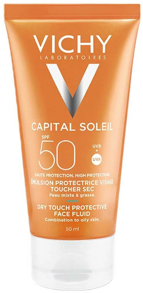 Vichy Ideal Soleil Mattifying Face Fluid Dry Touch Spf50 apsauginis saulės kremas veidui 50ml