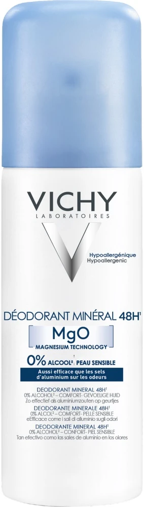 Vichy 48H Mineral MgO Dezodorantas Purškiklis, 125 ml