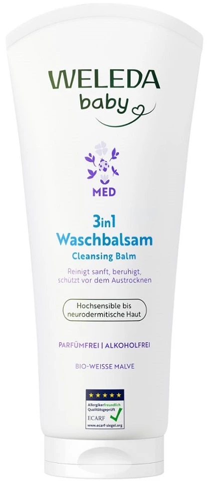 Weleda Baby Med balsam do mycia ciała 3w1 vaikams i niemowląt 200ml
