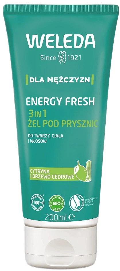 Weleda Men Energy Fresh 3in1 Dušo želė Dušo želė vyrams, 200 ml