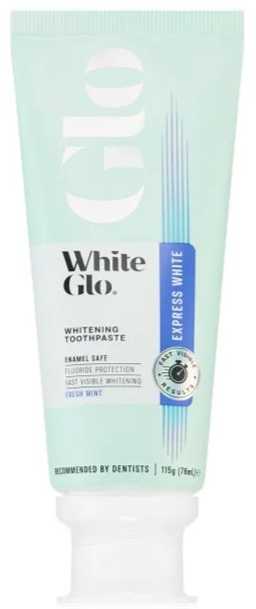 White Glo Alkotest Baltas GLO_Express Baltas Whitening Dantų pasta pasta do zębów 115g