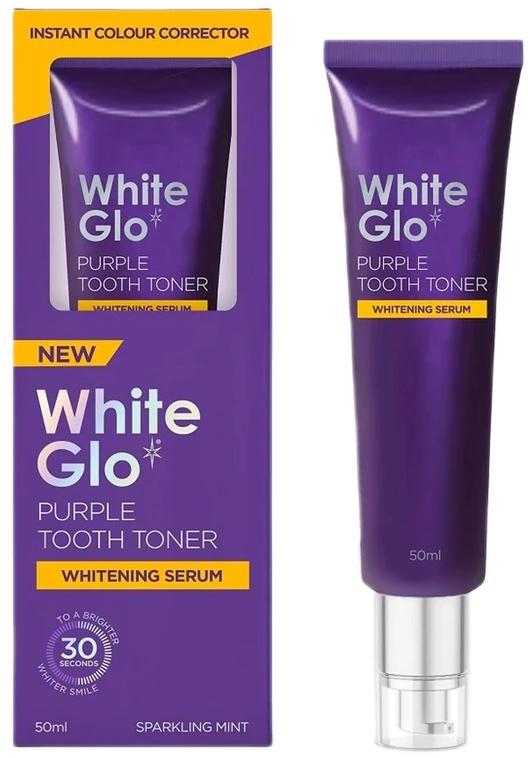 White Glo Baltas Glo Baltas Glo Violetinė Tooth Toneris, 50 ml