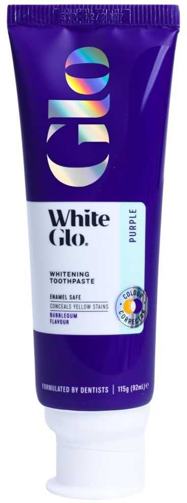White Glo Alkotest Baltas GLO_Purple Whitening Dantų dantų pasta 115g