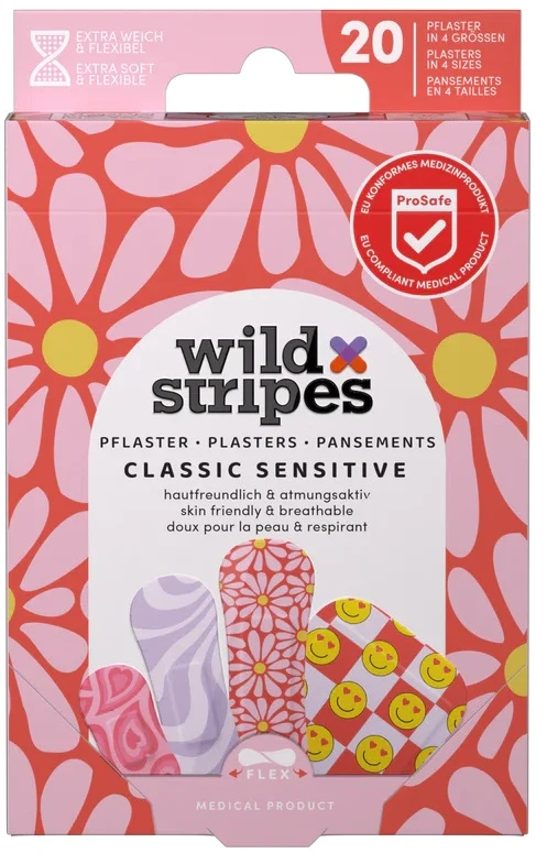 Wild Stripes Classic Sensitive plastry klasyczne Pastel Fun 20szt.