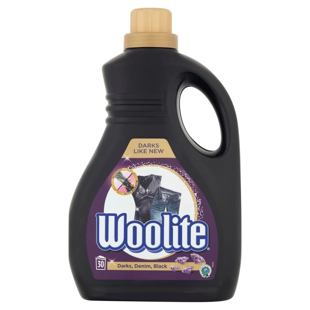 Skystasis skalbiklis WOOLITE DARKS DENIM Juodas, 1,8 l, 30sk.