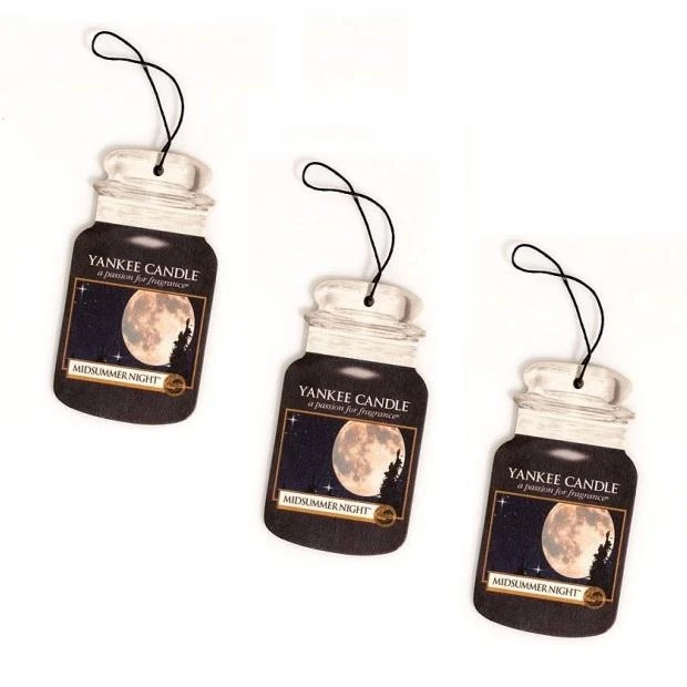 Yankee Candle Midsummer's Night automobiliui, 3 vnt. rinkinys