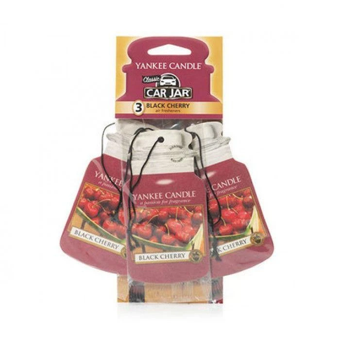 Yankee Candle Black Cherry kvapikliai automobiliui, 3 vnt.