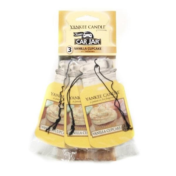 Yankee Candle automobilio stiklainio premijos pakuotė Vanilla Cupcake - 3 sztuki