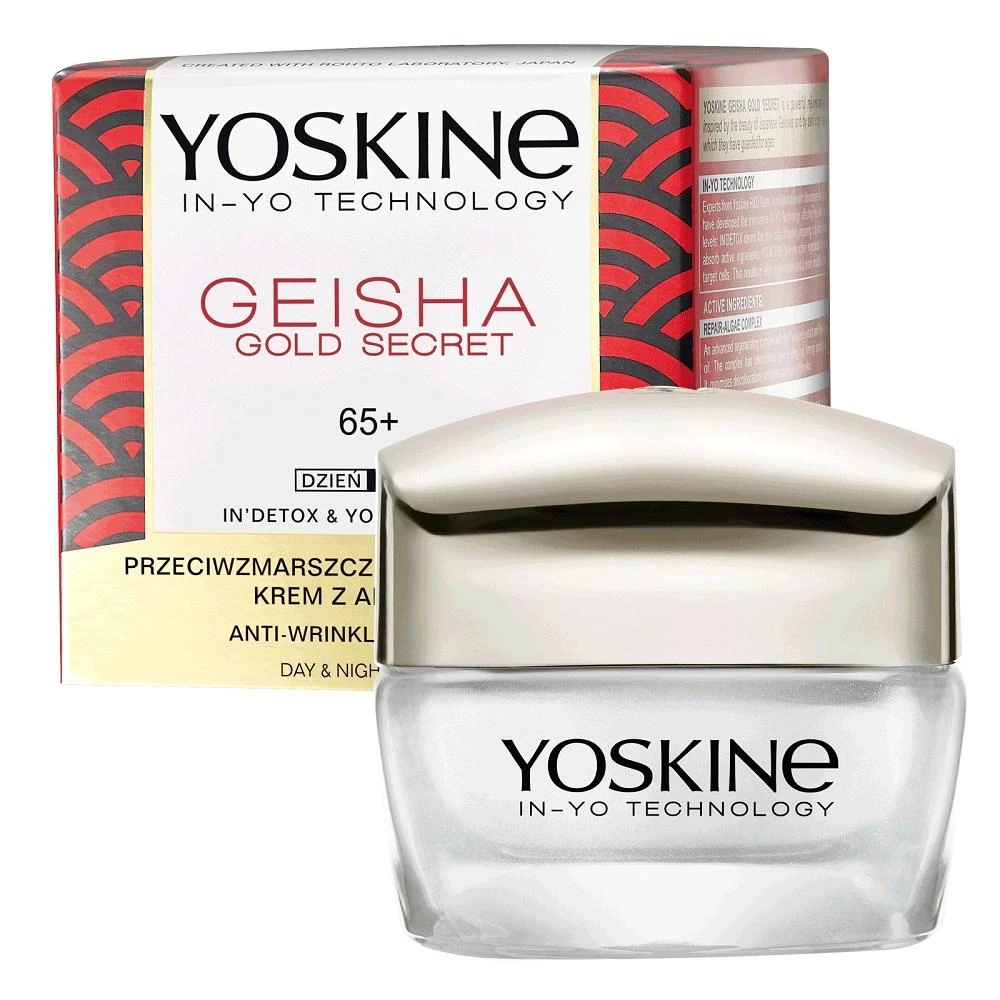 Yoskine Geisha Gold Secret Anti Wrinkle & Firming Face Kreminis veido kremas nuo raukšlių, 50 ml
