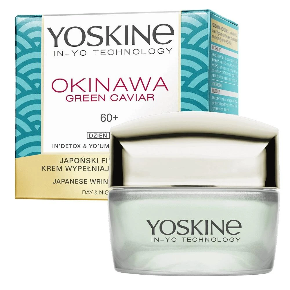 Yoskine Okinawa Žalias Caviar 60+ Day and Night Wrinkle Filling Kremas veido kremas, 50 ml