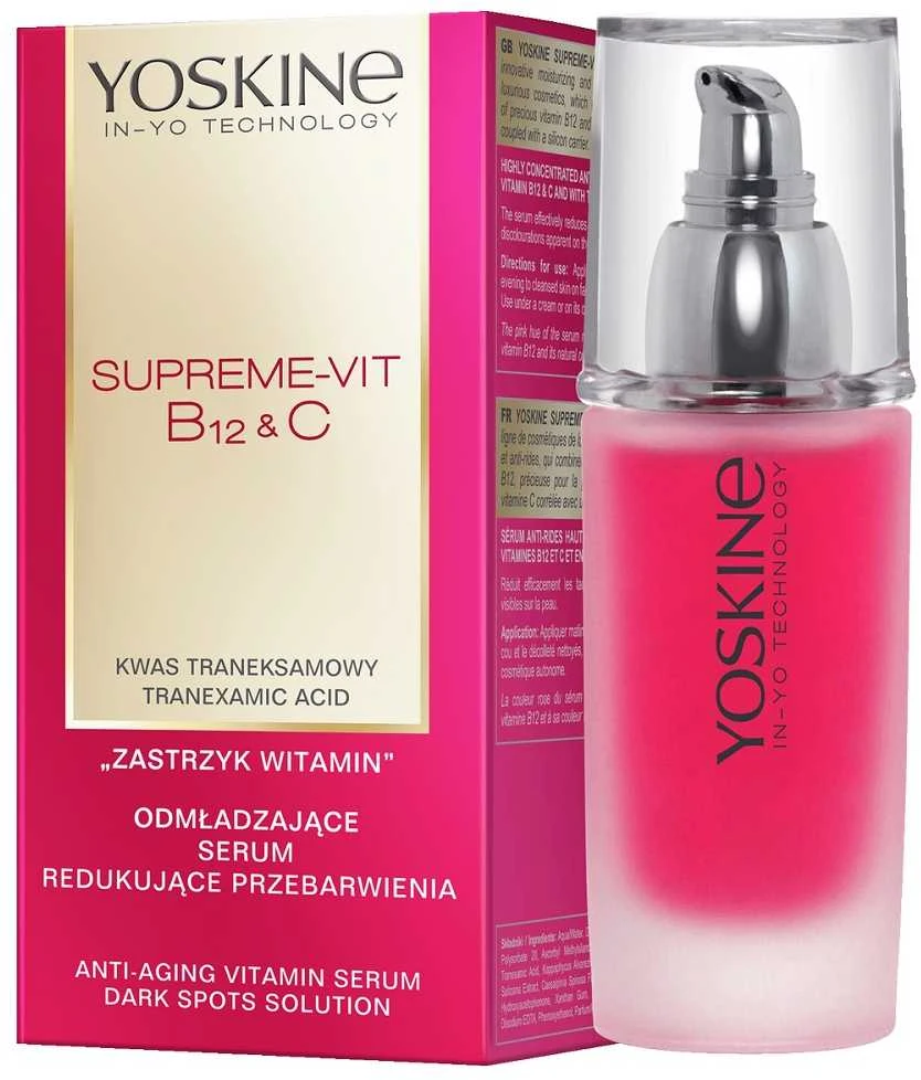 DAX YOSKINE Supreme Vit B12 & C jauninantis serumas, mažinantis spalvos pokyčius 30 ml