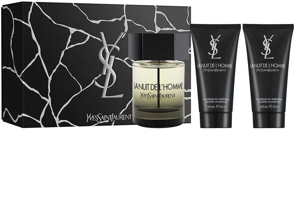 Yves Saint Laurent La Nuit De L'Homme komplektas tualetinio vandens purškiklis 100ml + dušo želė 2x50ml
