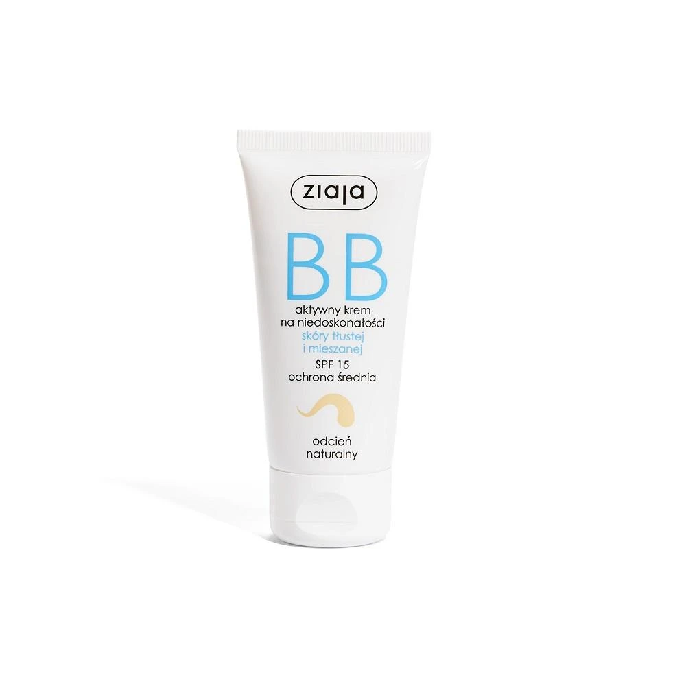 Ziaja BB Kreminis Oily and Mixed Skin BB Kreminis moterims, 50 ml
