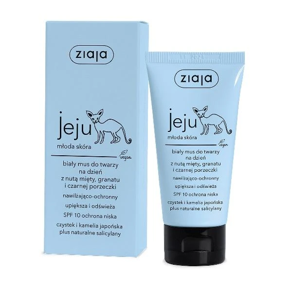 Ziaja Jeju Baltas Face Mousse Moisturiser Day Kreminis moterims, 50 ml