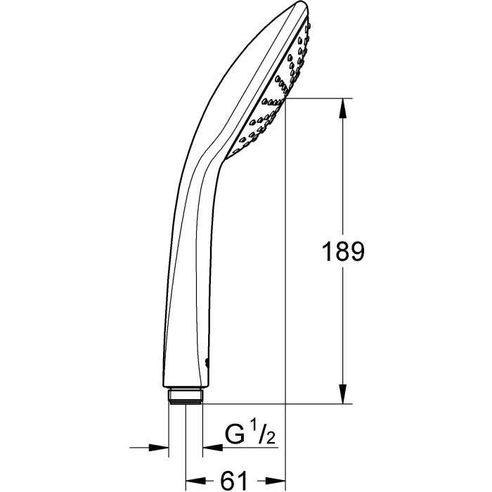 Grohe dušo kabina 1 čiurkšlė joy 110 chrome 27315000