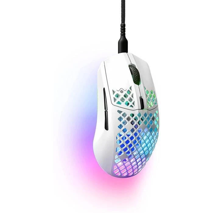 Žaidimų pelė SteelSeries Aerox 3 Snow 2022, Baltos spalvos