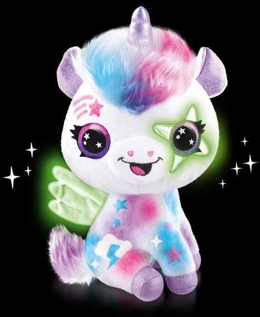 Airbrush Plush Pliušinis aerografas - tamsoje šviečiantis vienaragis (1274)