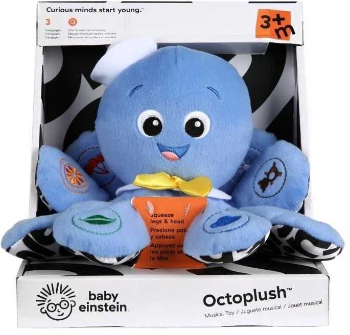 Baby Einstein interaktyvus muzikinis aštuonkojis Octoplush, spalvų mokymasis 3 kalbomis, 30933